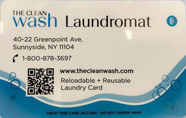 Reloadable Laundry Card