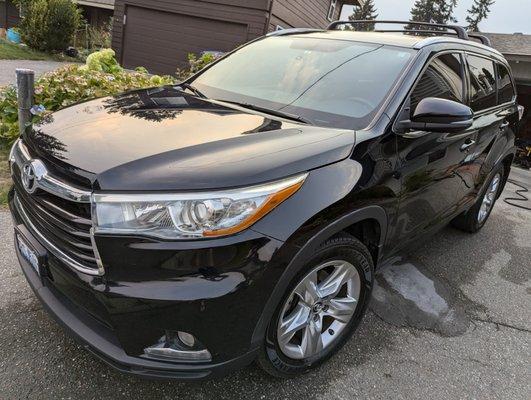 The customer was happy to see their car shine! This was a full detail, I was able to remove some scratches as well.