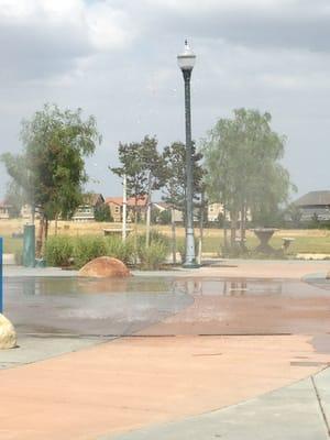 Water fountain fun!