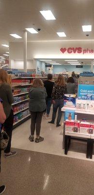 This is the typical line at this pharmacy