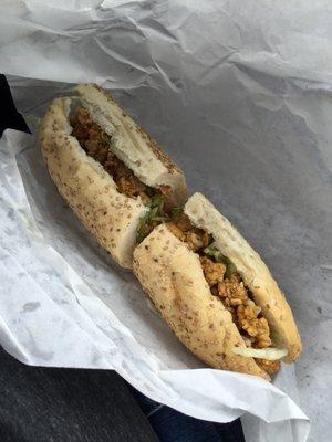 Fried oyster Po Boy just under $10