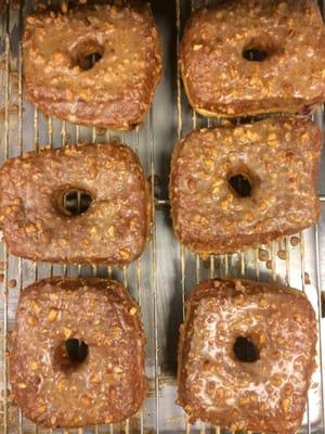 Peanut Butter & Jam square filled doughnuts