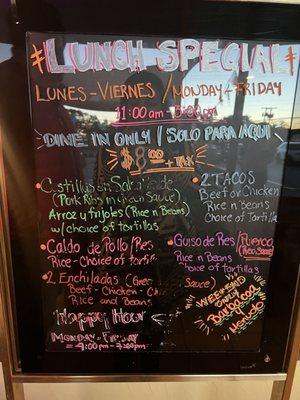 Lunch specials