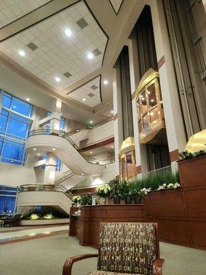 Lobby area in front entrance. Elevators