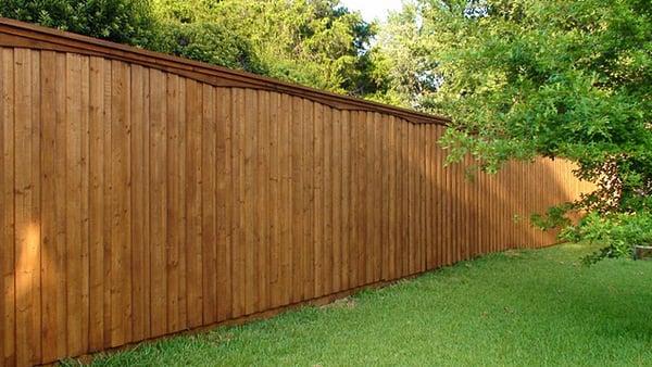 Wood fence construction project