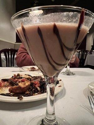 Chocolate brownie martini