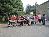 Strath Haven Students who volunteered to cut and drill kits for the building of Bat Houses.  Beatty donated all the material.