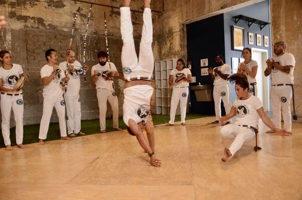 Capoeira roda (the circle where the game of Capoeira is played).