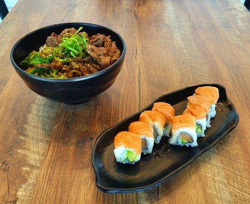 Rice Bowl Combo
Beef Brisket Bowl
Washington Roll