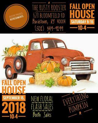 Fall Open House
Saturday September 15th
10-4