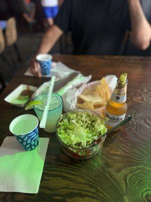 Burrito Bowl, House Margarita, Complimentary Chips and Salsa!