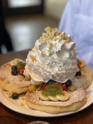 All Fresh Fruit Rainbow Pancakes