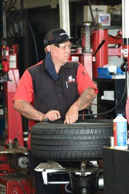 Focusing on the Job. general Service Technician-Franklin Kuhns.  17 years with our company.