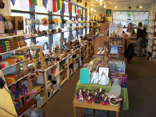 Books, sacred art, teaware, bell bowls, incense & more!