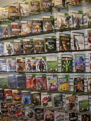 Only a few of the many X BOX 360 games available