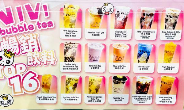 Top 16 Bubble Tea