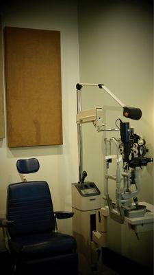 Eye exam room very clean