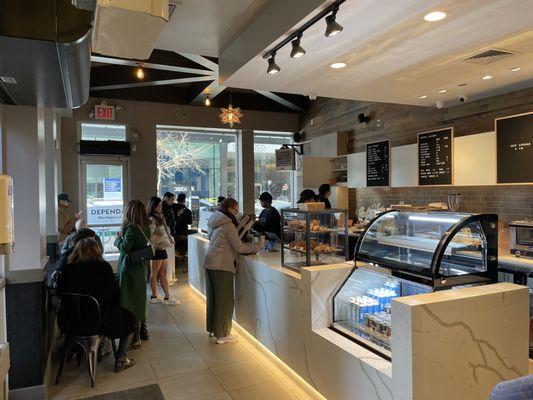 The brand-new coffee bar with pastries, food, and of course, lots of coffee.