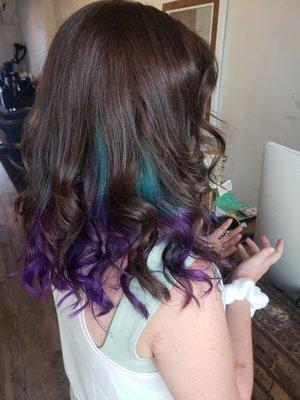 Emerald green to deep purple!