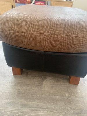 Reupholstered ottoman