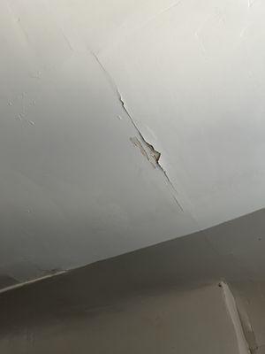 The ceiling falling apart