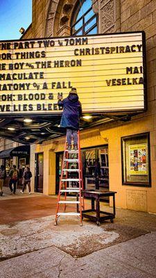 Marquee in progress