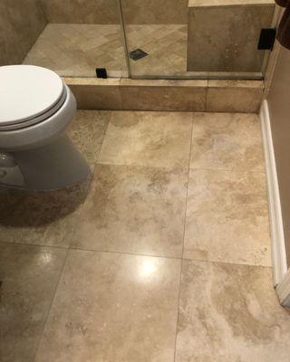 Travertine cleaning and polishing