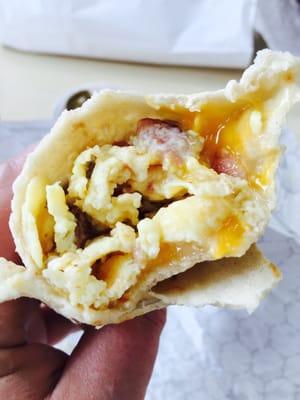 Bacon egg & cheese taco YUM!