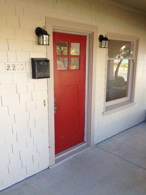 Repainted Craftsman home from 1914. New concrete porch and stem wall foundation.