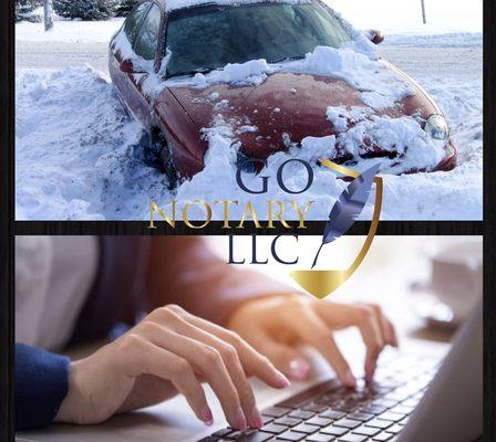 Get your notary work done online instead of driving in bad weather