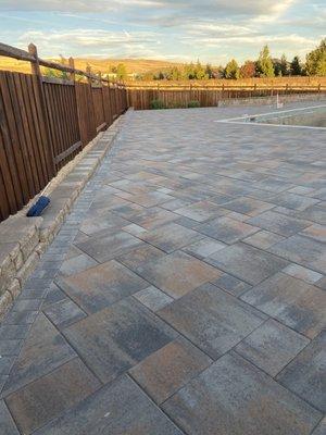 Pool paver deck