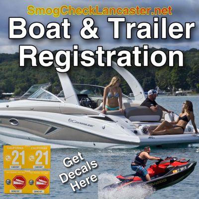 Boat registration and decals done here