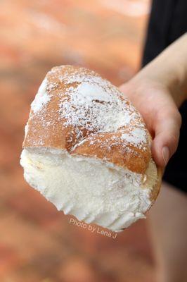 Hokkaido Cheese Bun ($3.10) - delicious! Fluffy bread w creamy, slightly savory cream cheese filling. Light and not too sweet!