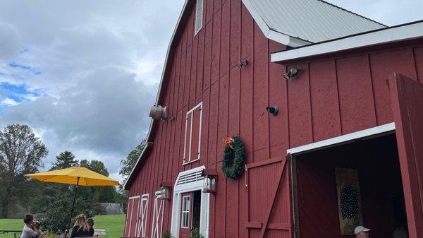 The barn.  Nice place to see the vineyard and drink some wine.