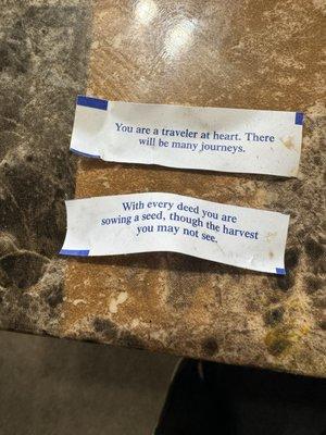 The fortunes! I had the top one.