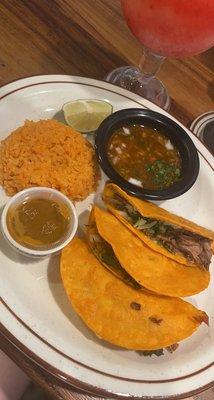 Birria taco platter