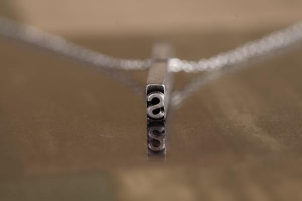 Letterpress necklace