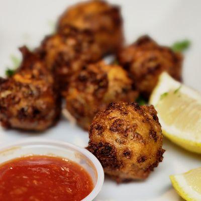 Conch fritters are super fresh and tasty.