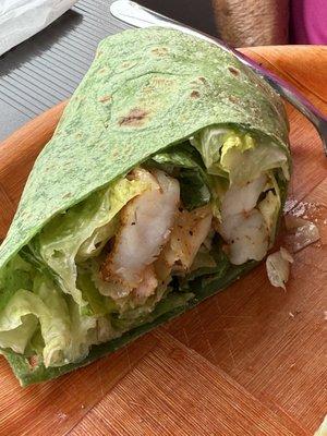 Grill shrimp wrap