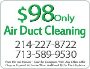 Air Duct Cleaning Only $98