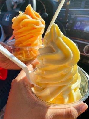 Peach Italian Ice and Dole Whip