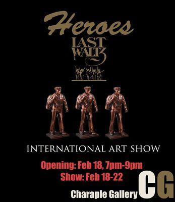 Charaple Gallery Call For International Group Show “Heroes Last Waltz” Submission due Jan 2-15  Go to the website: www.charaple.com