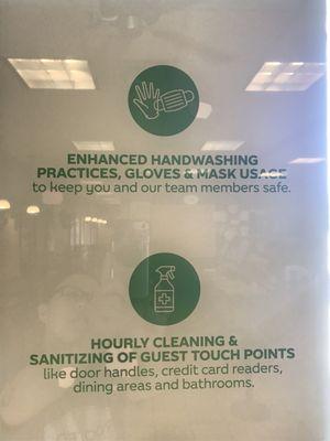 There is no practice of hand washing or hygiene in here! No gloves were change between making our food and touching the register.