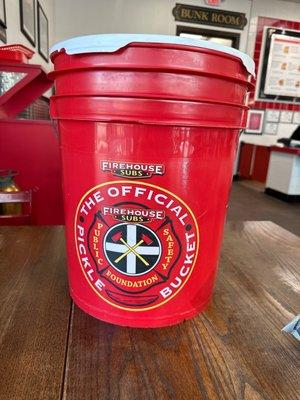 Pickle buckets turn into donation for first responders