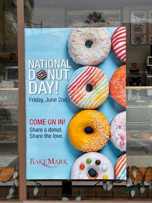 They celebrate National Donut Day on June 2nd!