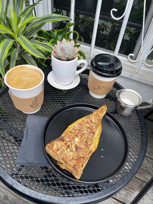 Mi Terre Latte, Americano and the amazing Jesuit pastry!