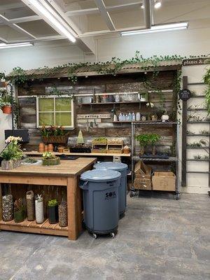 Plant & Garden "The Potting Shed" at the potting table