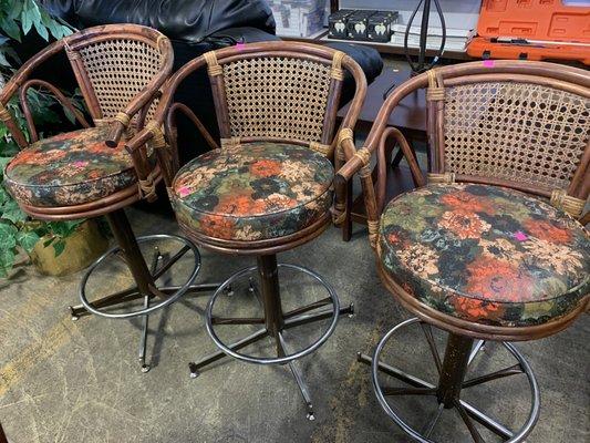 Mid Century Tiki vibe Bar stools $30'each