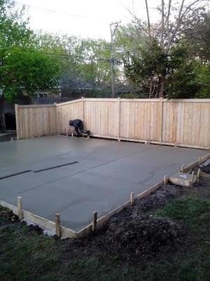 Backyard Court w Fence Restoration