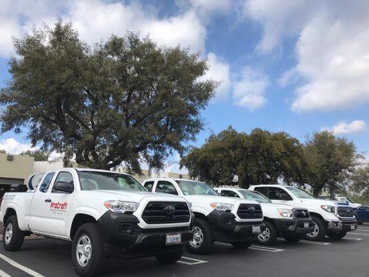 Clean and tidy, our service vehicles